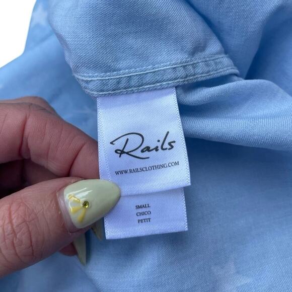 Rails Ingrid Button Down Shirt Top Light Vintage Stars – Size Small – Sold Out - Picture 14 of 16